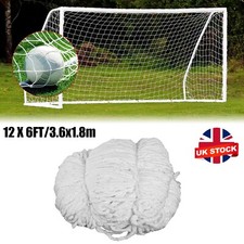 12 X 6Ft White Football Goal Nets Double Knotted Polypropylene Twine Nets Only