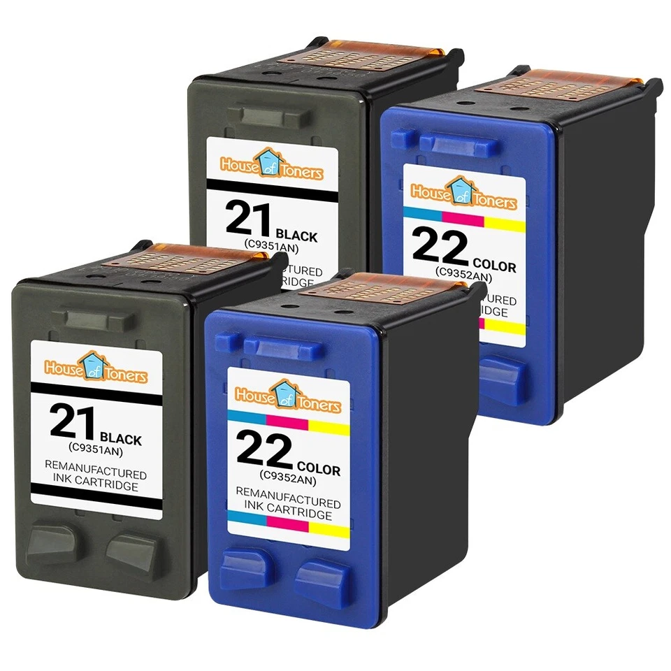 4PK Compatible con C9351AN C9352AN #21 #22 PSC 1401 1402 1403 1406 1408 1410  Foto 2 de 2