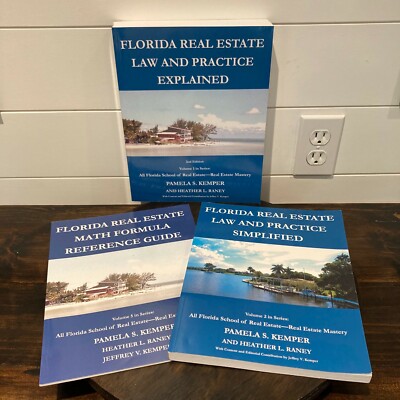 Florida Real Estate Books Law and Practice Explained Simplified and Math Guide