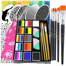 Bowitzki Professional Face Painting Kit For Kids Halloween Makeup Kit Split Cake