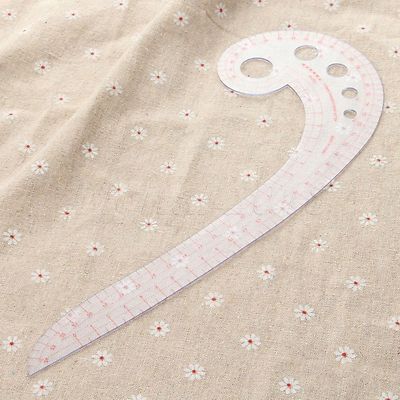 30cm 11.8'' Transparent Long Comma Shaped Curve Ruler Clothing Sewing Ruler Craft