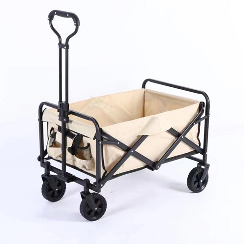 150KG Bollerwagen Faltbar Strandwagen Handwagen Gerätewagen Faltbar Hellgrau - Bild 9 von 14