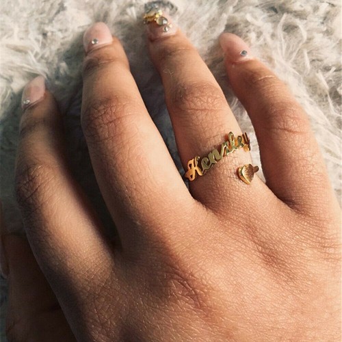 Custom Name Ring Stainless Steel Simple Personality Jewelry for Christmas Gifts - Picture 2 of 21