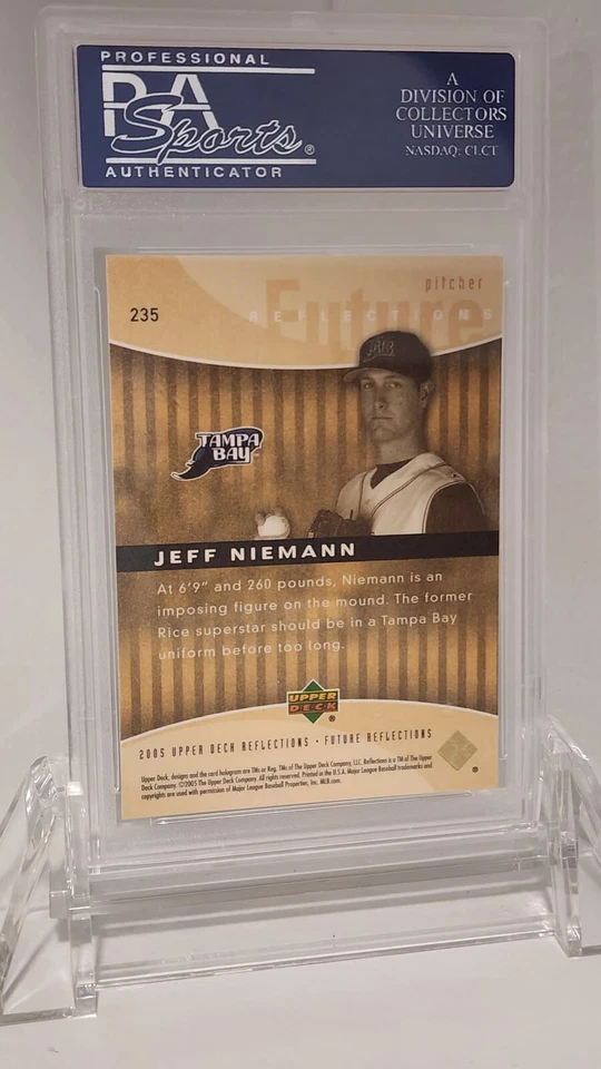 2005 Upper Deck Reflections Future Jeff Niemann #235 PSA 10 GEM MT Rookie RC - Image 2 of 2