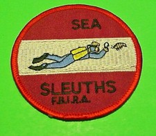 F.B.I. SEA SLEUTHS  F.B.I.R.A. BRANCH (DIVER )  3"   POLICE PATCH  FREE SHIPPING