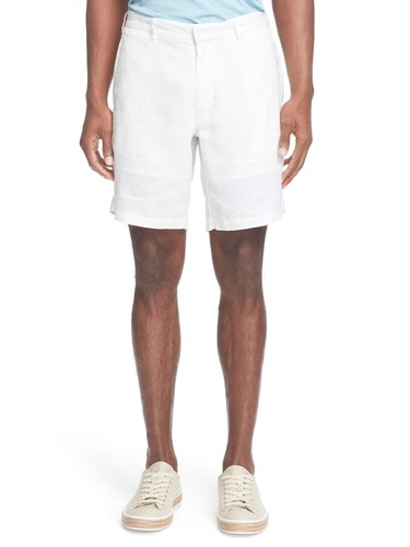 ONIA Men's White Linen Abe Shorts 