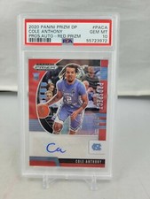 2020 Panini Prizm DP Cole Anthony Prospect Rookie RC Auto Red Prizm PSA 10 #/199