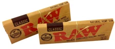 2 Pk Raw Classic Natural Unrefined 1.25 1 1/4 Cigarette Papers 64 Leaves 3218-2