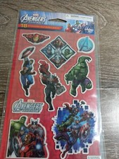 Marvel Avengers Assemble 18 Stickers 2 Sheets Iron Man Thor Hulk Captain America