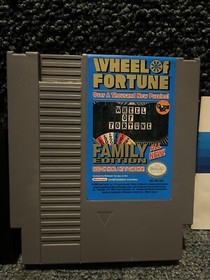 WHEEL OF FORTUNE: Family Edition (Nintendo NES 1990) Game ,Sleeve & Manual VG