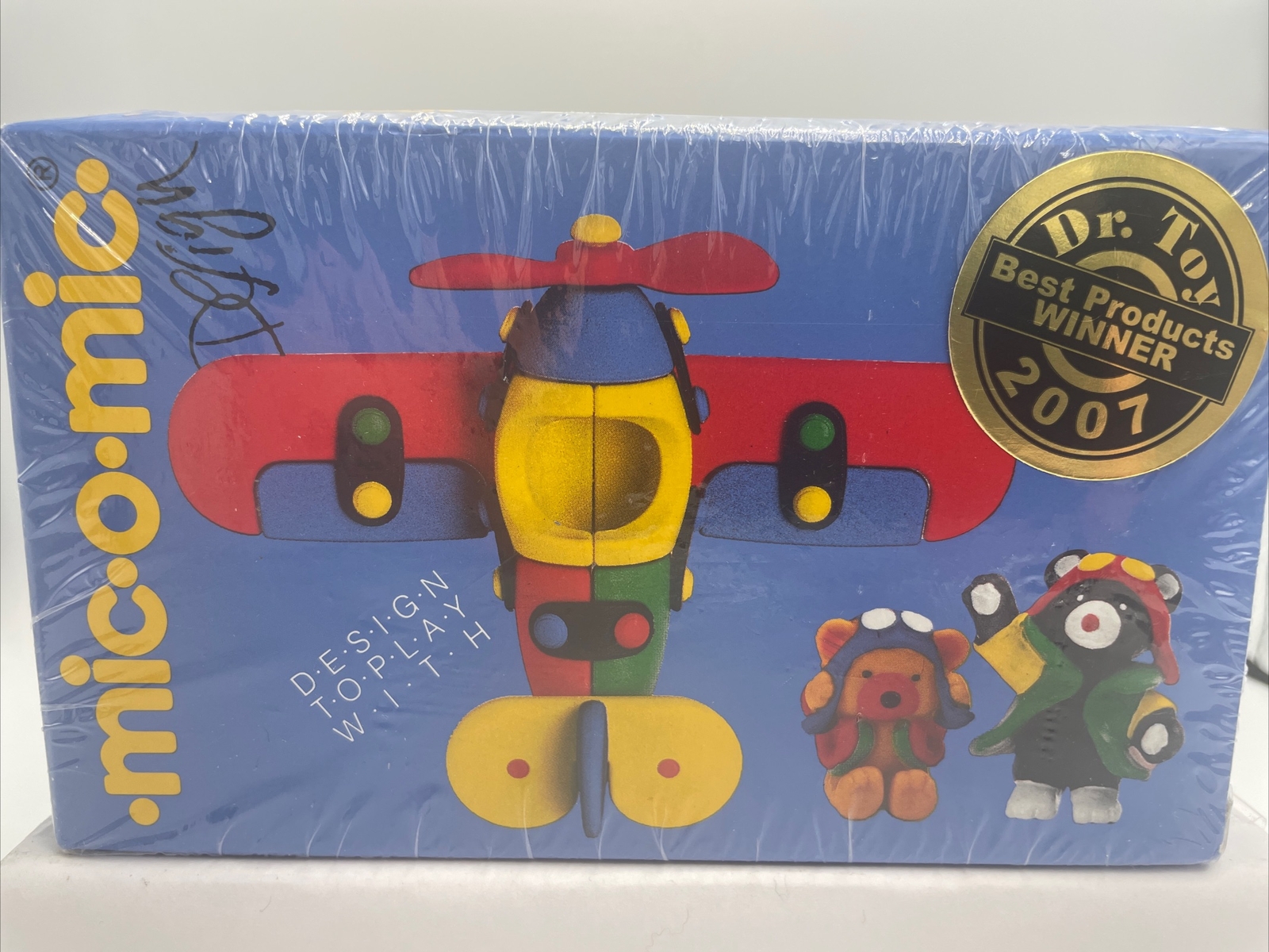 NEW MIC-O-MIC Airplane Plane +2 Bear Figures Construction Building Dr Toy Winner