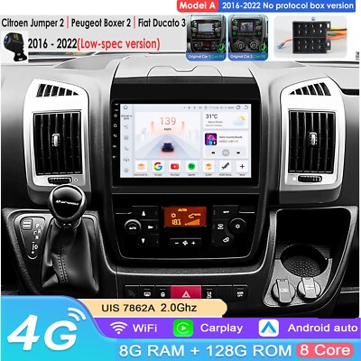 8GB+128GB Autoradio CarPlay GPS Für Citroen Jumper/Peugeot Boxer/Fiat Ducato KAM