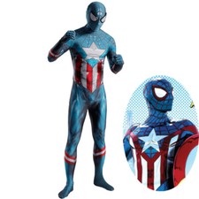 Disfraz de Capitán América Miles Morales Disfraz Disfraz Body para Niños Adulto Ver1