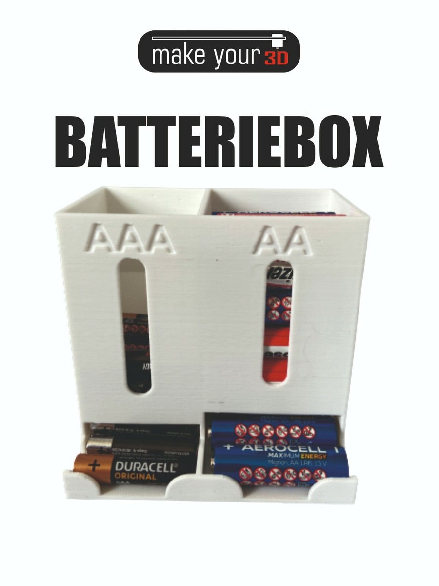 Batterie-Organizer Wandhalterung - Aufbewahrung Für 10 AA & 10 AAA Batterien