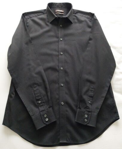 Men's St.George By Duffer Formal - Casual - School Shirt - Plain Black - 16.5'' - Picture 4 of 11
