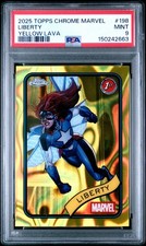 Liberty 2025 Topps Chrome Marvel Yellow Lava Refractor #198