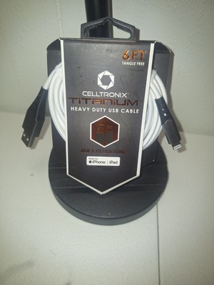 Celltronix Titanium USB Cable 6ft Tangle-Free Heavy Duty