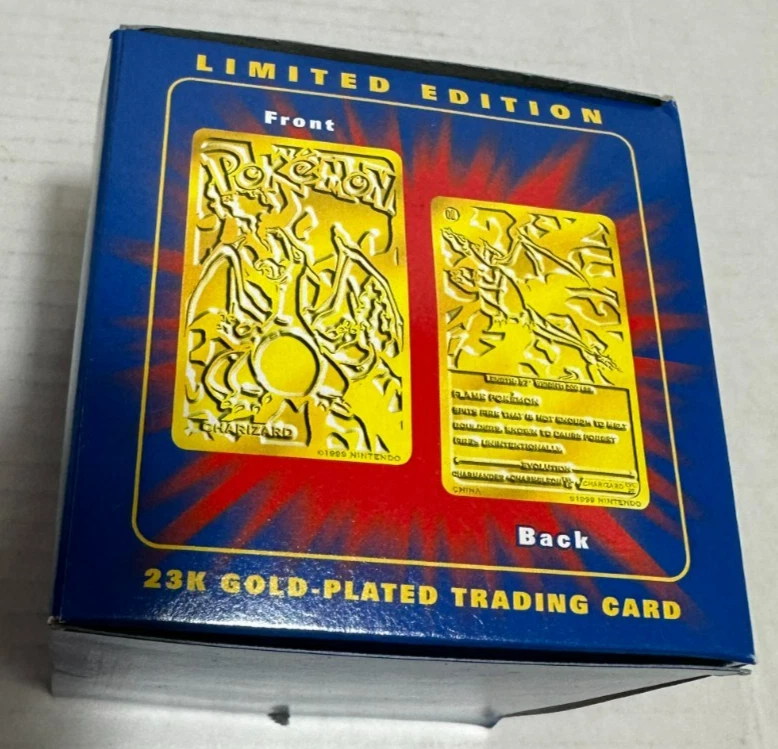 Pokemon Limited Edition 23K Gold-Plated Charizard Trading Card NEW Sealed - Image 3 of 4