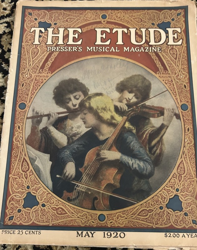 The Etude Music Magazine May, 1920, Rare Vintage Piece Of History
