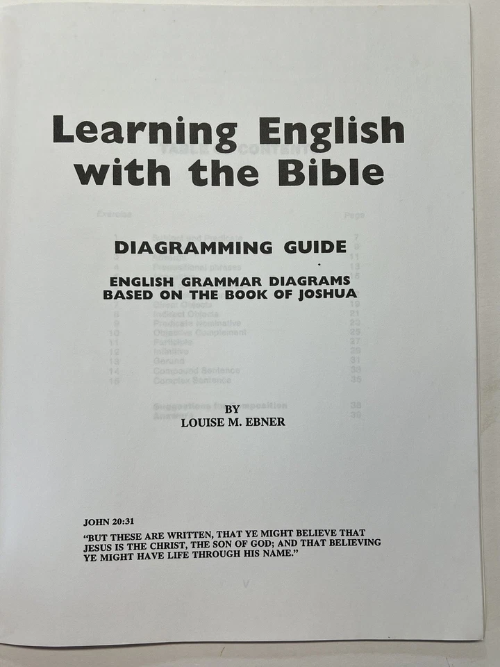 Learning English with the Bible~Diagramming Guide~Louise M Ebner 1983 PB   T5 05 - Image 4 of 4