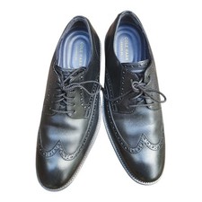 Mens Size 8M Cole Haan Grand.OS Black Leather Wingtip Oxford shoes business