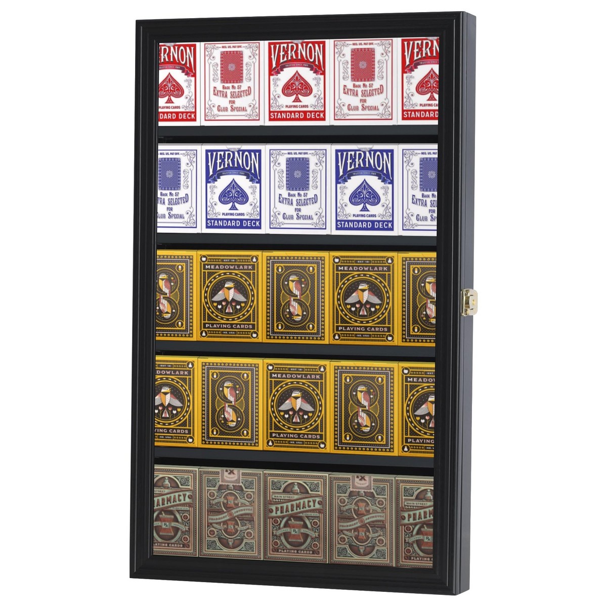 The Playing Card Frame - 25 Deck Holder Display Case Frame Wall Mount (Black ... The Playing Card Frame - 25 Deck Holder Display Case Frame Wall Mount (Black ...