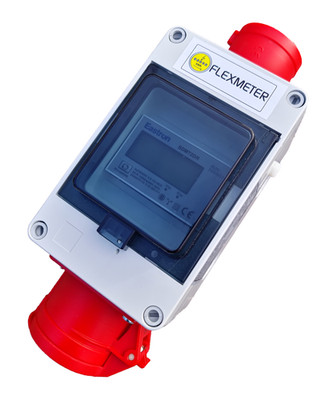 Mobiler Stromzähler CEE-Stecker 400V/32A IP44 geeicht MID Reset Steckdose 