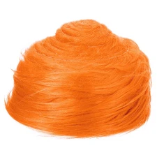 4.9ft x 2 in Faux Fur Fabric Precut Strips Plush Roll, Orange