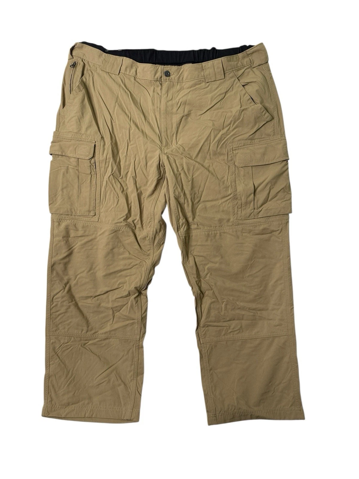 Duluth Trading Co Mens Cargo Pants Nylon Tan Khaki Straight Hiking 3XL 46 x 29