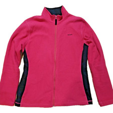 Reebok Women's Pink Fleece Zip Jacket Large