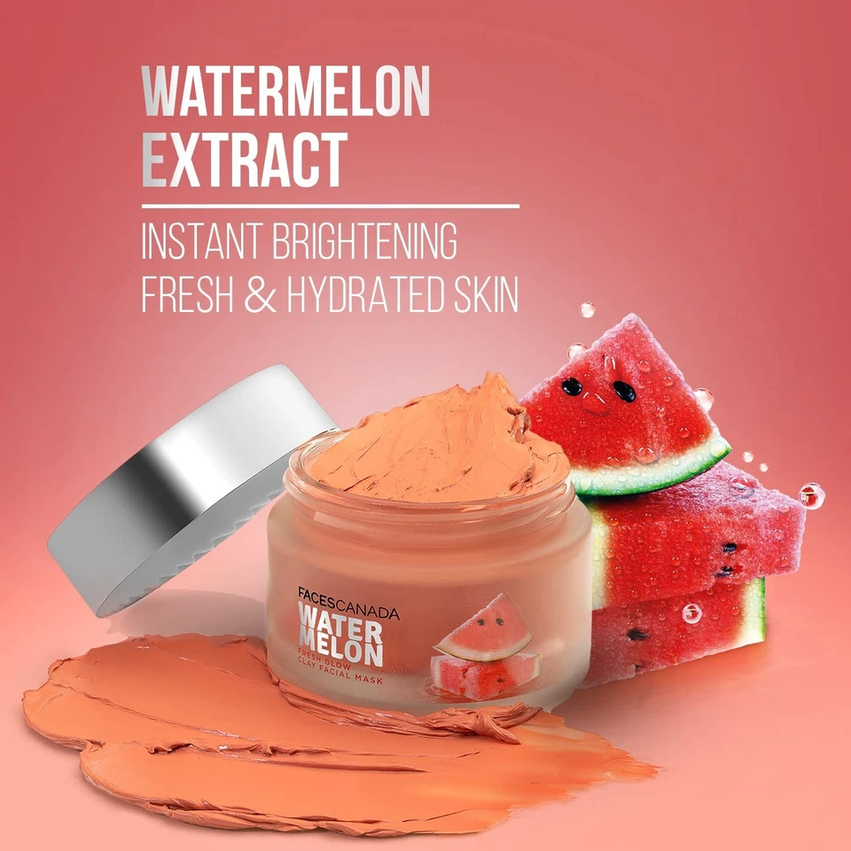 FACESCANADA Watermelon Fresh Glowy Clay Facial Mask (50g) - Image 3 of 4