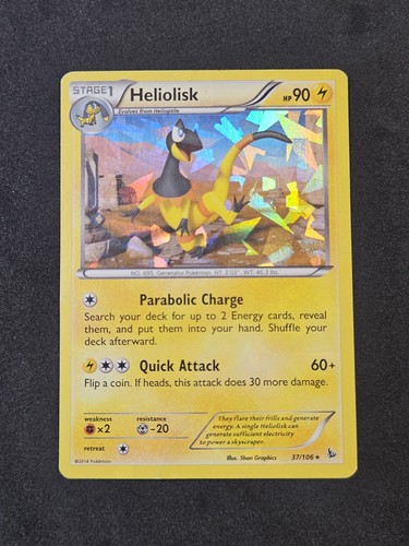 Heliolisk 37/106 Cracked Ice Holo - XY Flashfire - Pokemon Card