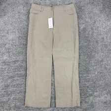 Eileen Fisher Linen Pants Women  s M Natural NWT 5 Pocket Jean Coastal MSRP: 138