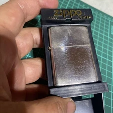 Zippo Vintage Sterling Oil Lighter Silver 925 950 Engraved Condition Used