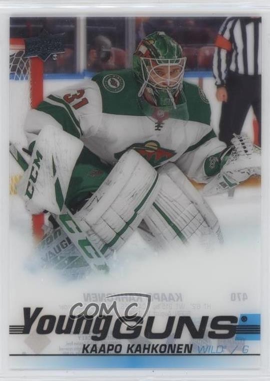 2019-20 Upper Deck Young Guns Clear Cut Kaapo Kahkonen #470 Rookie RC