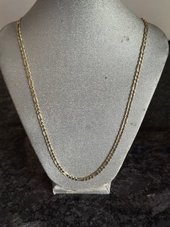 10Kt Yellow Gold Figaro Necklace Solid Heavy For its Size 11.4gr 20”