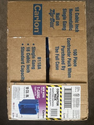 Carlon 100 Pack 18 Inch Wall Outlet Light-Switch Electrical Box