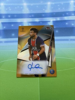 2020-21 Topps Finest UCL Auto Juan Bernat Gold /50 Paris Saint-Germain