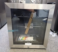 KUHLA KBC1SS Table Top Fridge With Glass Door And Lock Black And Stainless Steel