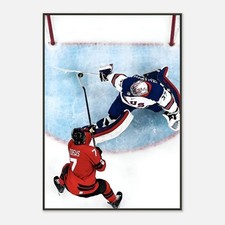 USA Connor Hellebuyck Legendary Save No Frame Poster, Hockey Goalie Print