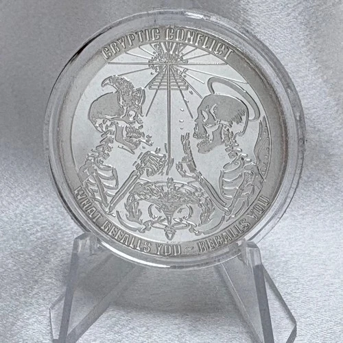 Very Rare 2016 Chautauqua Cryptic Conflict 1 oz .999 Silver Round BU [E8]