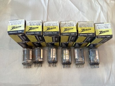 Lot Of 6: Zenith COMPACTRON 6Z10/6J10 RADIONIC TUBE Unknown Condition, Untested