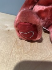 RUSS Cheri Bear Plush Teddy Bear with Heart On Foot Valentine's Day Red Bow