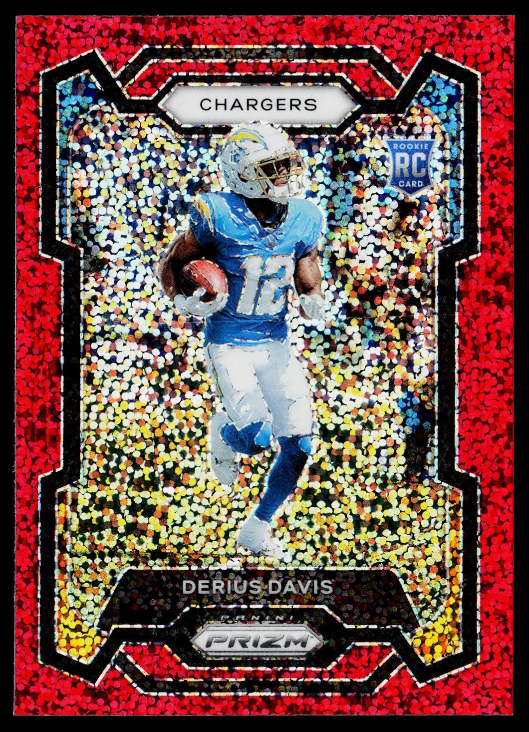 2023 Panini Prizm Derius Davis Rookie #351 Red Sparkle Prizm RC