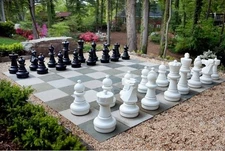 Giant Plastic Chess Set with a 25" King Outdoor Chess Set