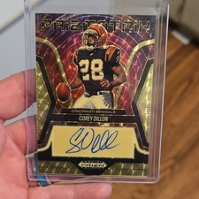 🔥🔥 2025 NFL GOLD VINYL Prizm Black Corey Dillon Auto Bengals 3/5 🔥🔥