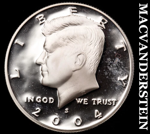 2004-S Silver Kennedy Half Dollar-Choice Gem Proof Lustrous No Reserve #i4579