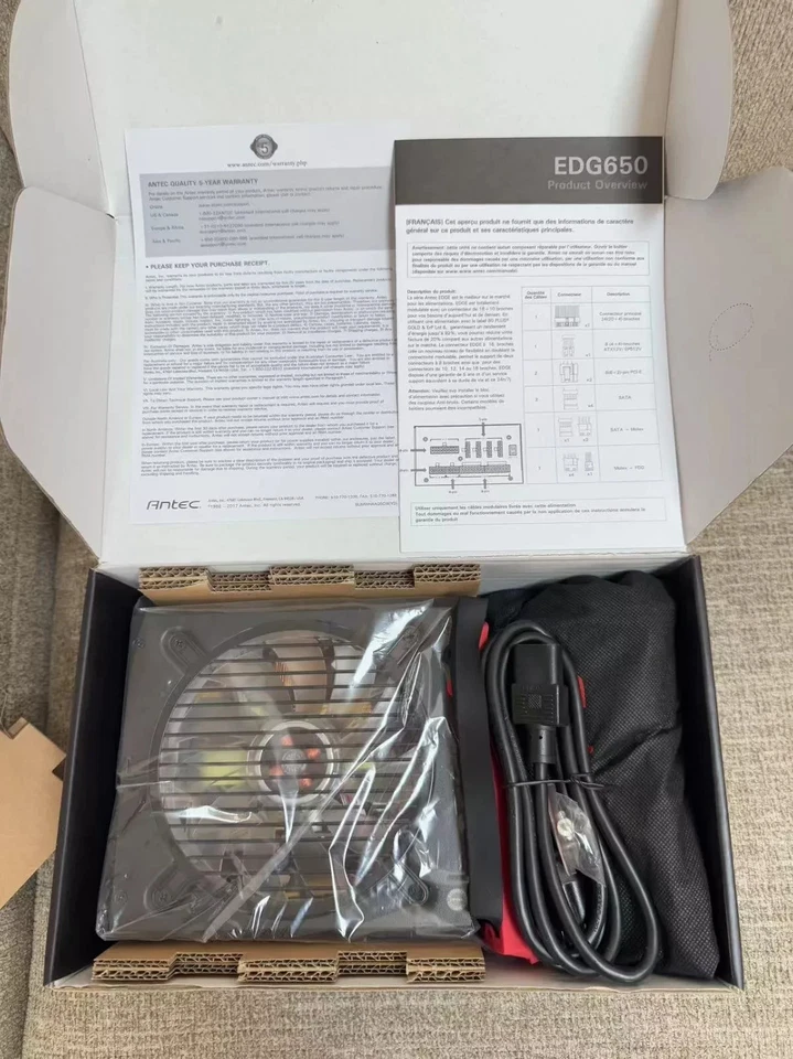 New in Box 650W 80+ Gold ATX Gaming Power Supply PSU Fully Modular FREE SHIPPING - Image 3 of 4