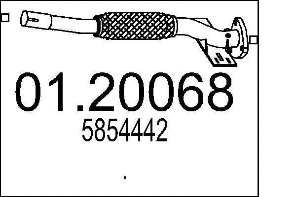 MTS 01.20068 Exhaust Pipe for OPEL - Bild 2 von 3