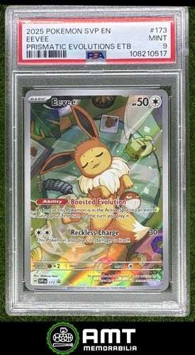 Eevee PSA 9 2023-25 Pokemon SV Black Star Promos Prismatic Evolutions #173 0517
